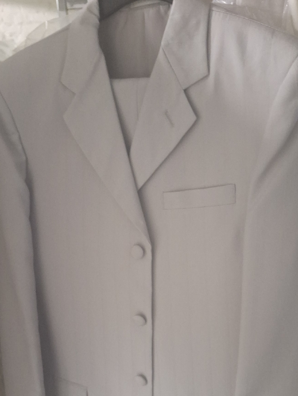 Boy's Light Gray Single-Breasted Suit Jacket